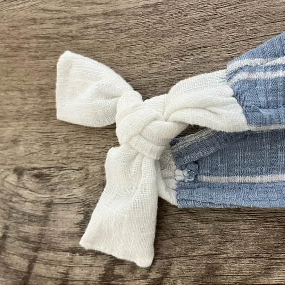 Zara Chic Blue and White Striped Kids Dress - Picture 5 of 7